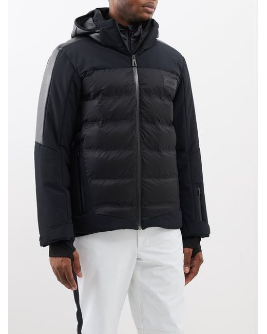 Sportalm Faux-leather Trimmed Quilted Down Ski Jacket