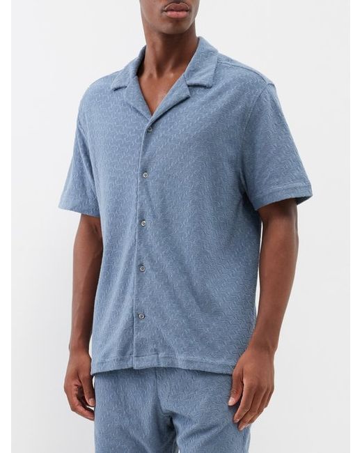 Frescobol Carioca Roberto Organic Cotton-terry Polo Shirt