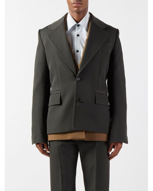 Bottega Veneta Double-layered Wool Suit Jacket