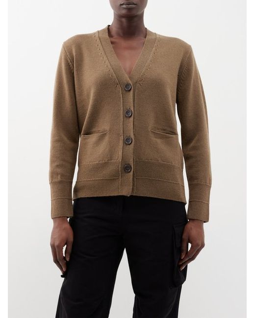 Our Legacy Compressed V-neck Merino-wool Cardigan