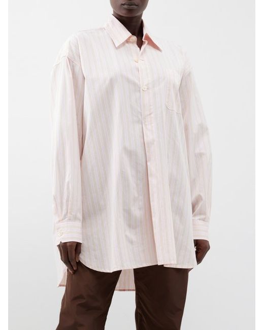 Our Legacy Popover Pinstriped Cotton Shirt