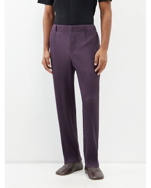 Homme Pliss Issey Miyake Technical-pleated Trousers