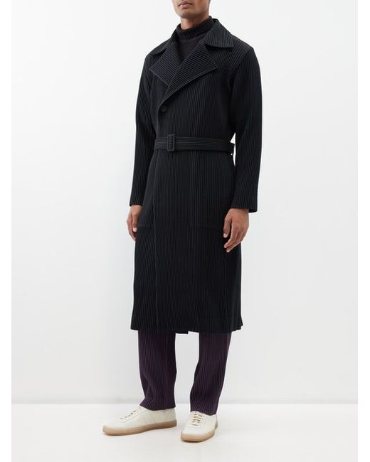 Homme Pliss Issey Miyake Technical-pleated Trench Coat