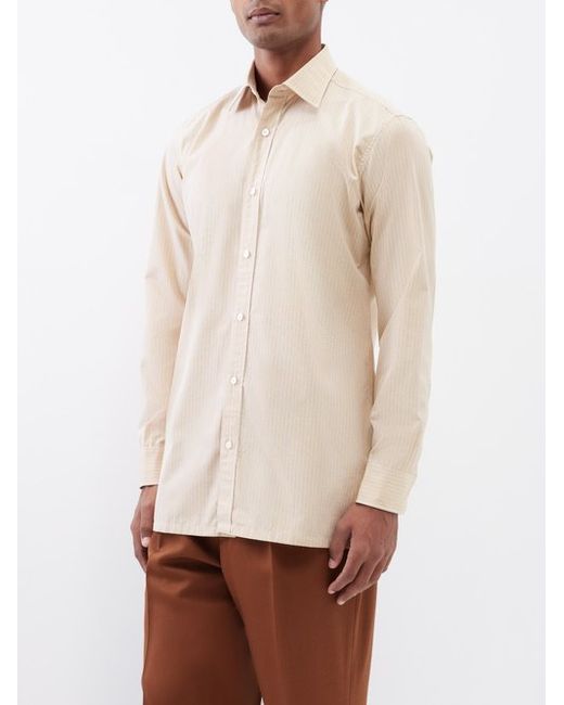 Charvet Checked Slim-fit Cotton-poplin Shirt