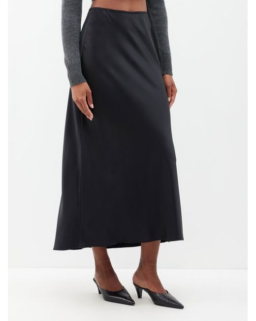 Reformation Layla Silk-satin Midi Skirt
