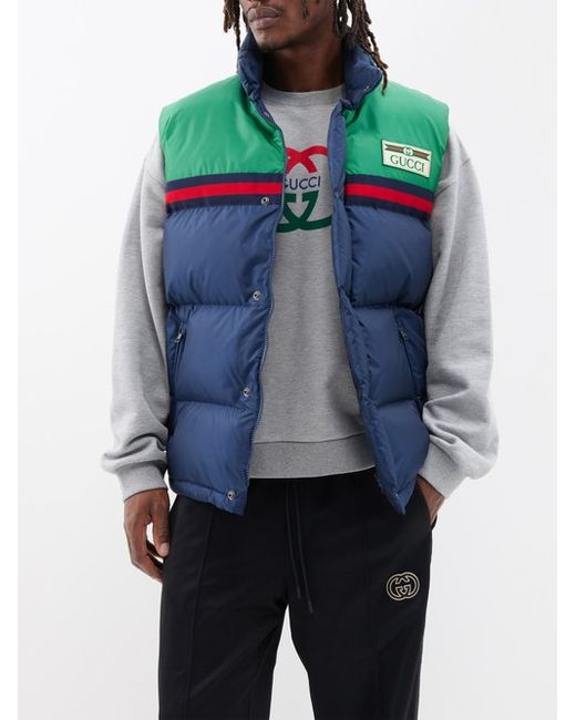 Gucci Colour-block Padded Down Gilet