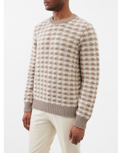 Gabriela Hearst Chez Grid-knit Cashmere Sweater
