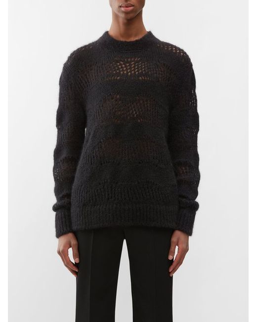 Saint Laurent Open-knit Mohair-blend Sweater