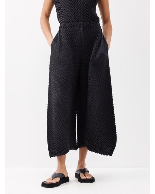 Issey Miyake Gleam Pleats Technical-pleated Wide-leg Trousers