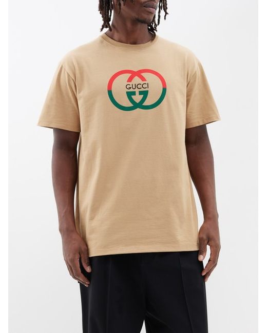 Gucci Interlocking G-print Cotton-jersey T-shirt