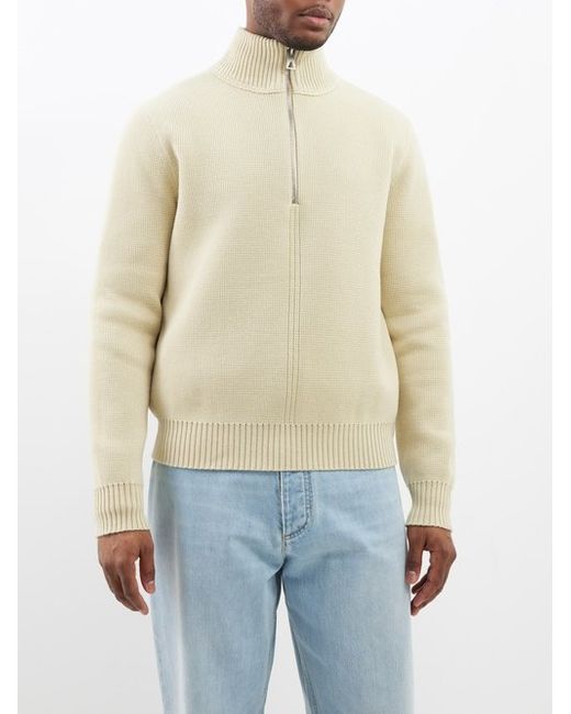 Bottega Veneta Zip-neck Wool Sweater