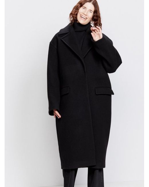 Raey Exaggerated Shoulder Wool Cocoon Coat