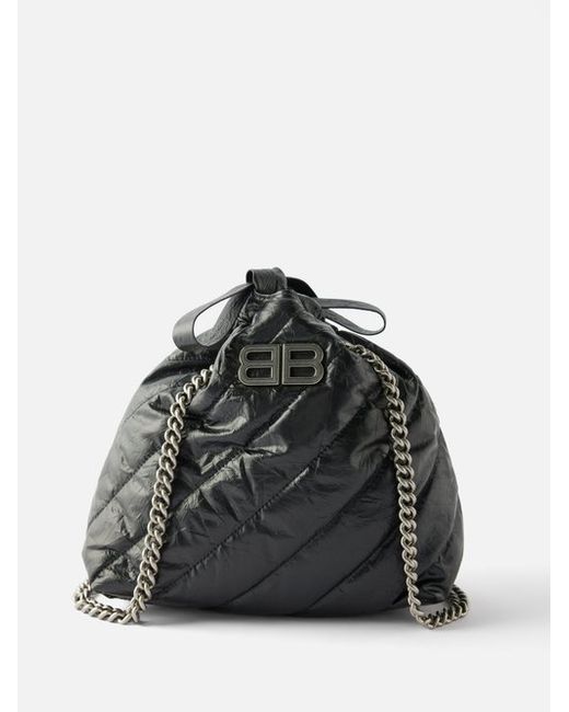Balenciaga Crush S Crinkled-leather Quilted Tote Bag
