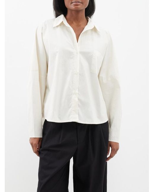 Deiji Studios The Curved Cotton-poplin Pyjama Shirt