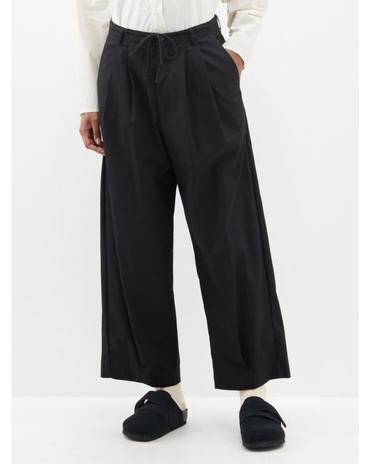 Deiji Studios Double-pleat Cotton Pyjama Trousers