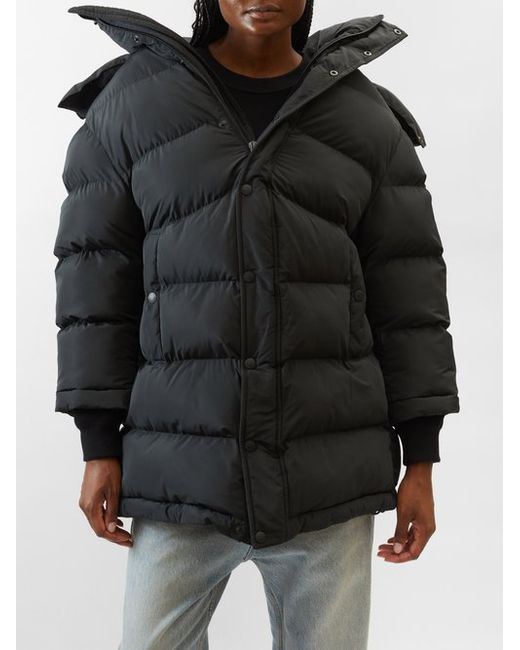 Balenciaga Swing Quilted Shell Hooded Coat