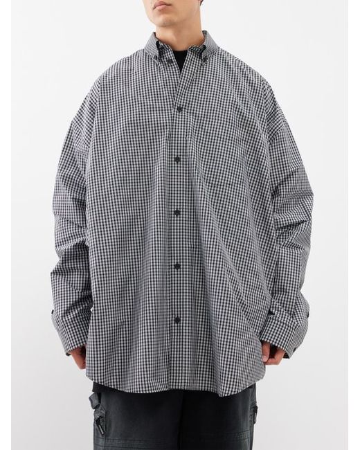 Balenciaga Oversized Checked Flannel Shirt