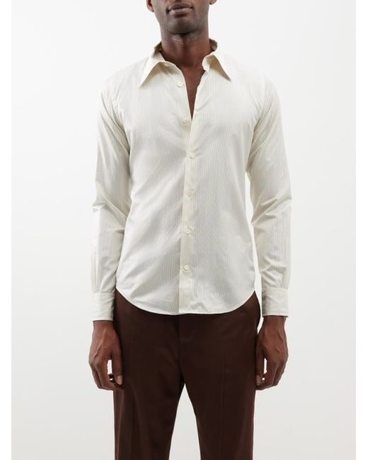 Ben Cobb x Tiger of Sweden Alain Lurex-stripe Silk-blend Shirt