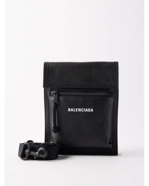 Balenciaga Explorer Logo-print Leather Cross-body Bag