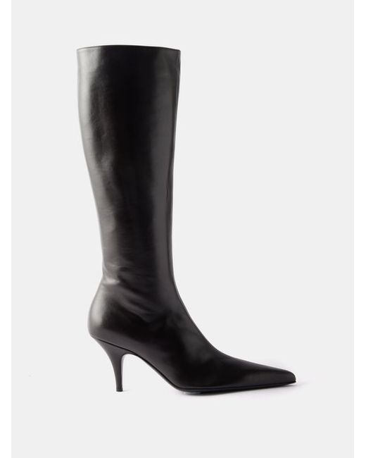 The Row Sling Leather Knee-high Boots