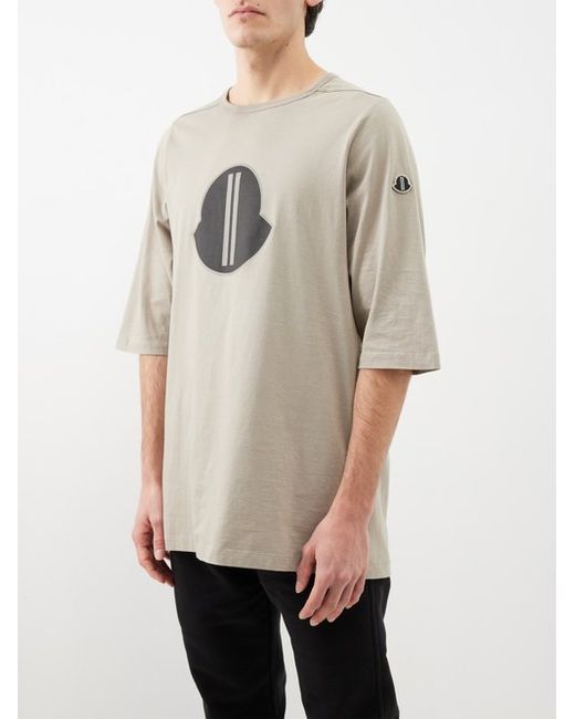 Moncler + Rick Owens Level Logo-print Cotton-jersey T-shirt