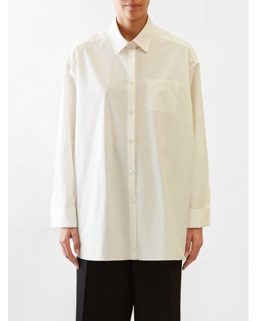 The Row Moon Oversized Cotton-poplin Shirt