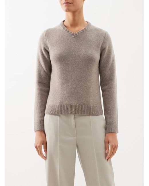 The Row Enrica Mélange-cashmere Sweater