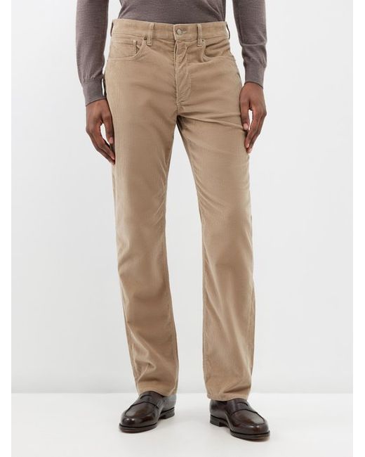 Saman Amel Straight-leg Cotton-blend Corduroy Trousers