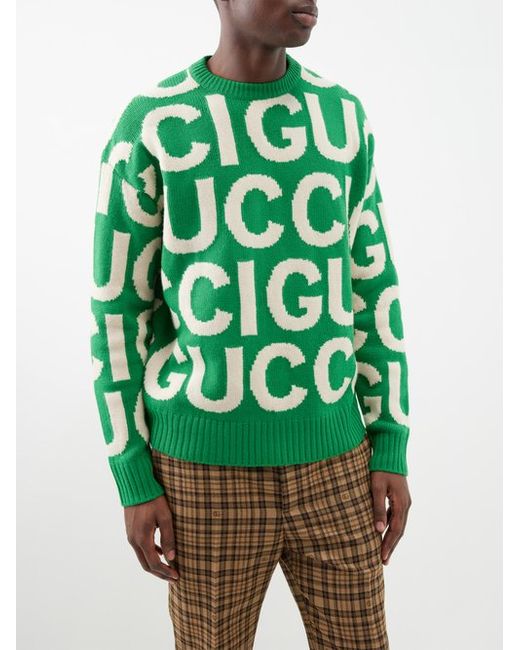 Gucci Logo-intarsia Wool Sweater