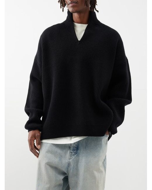 Balenciaga Oversized Cashmere-blend Half-zip Sweater