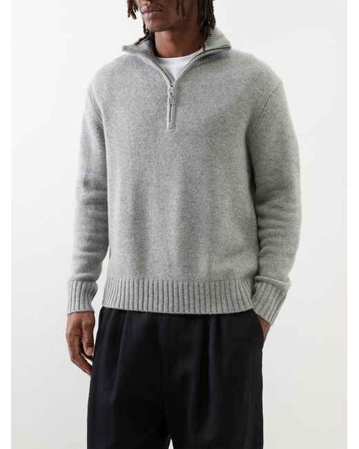 Allude Quarter-zip Cashmere Sweater