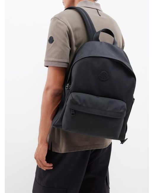 Moncler Pierrick Leather-handle Canvas Backpack