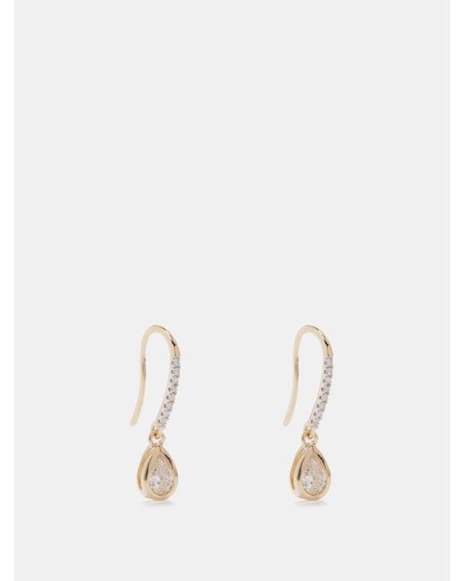 Mateo Diamond 14kt Gold Drop Earrings