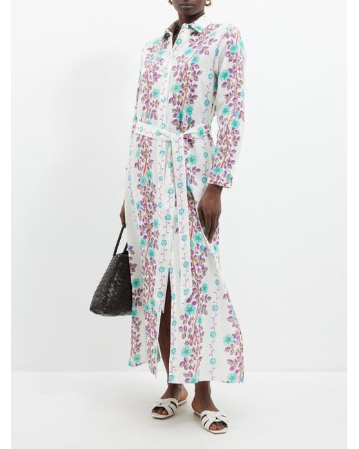Etro Floral-print Cotton-blend Midi Dress