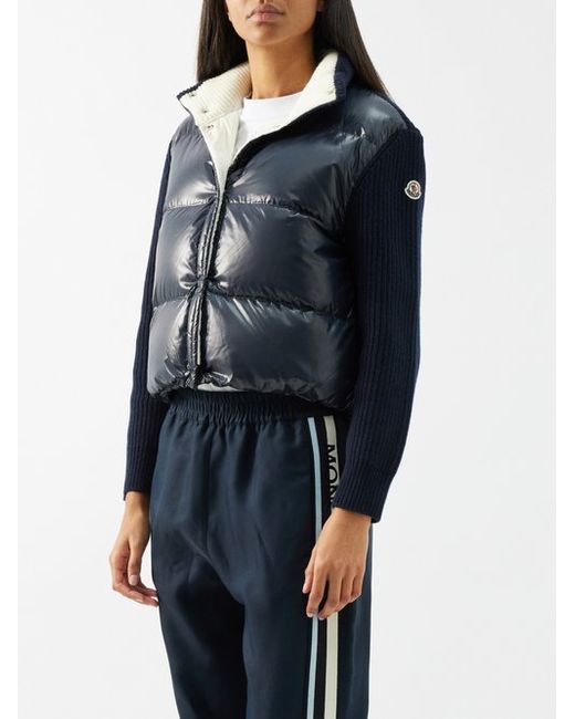 Moncler Wool-blend Quilted Down Jacket