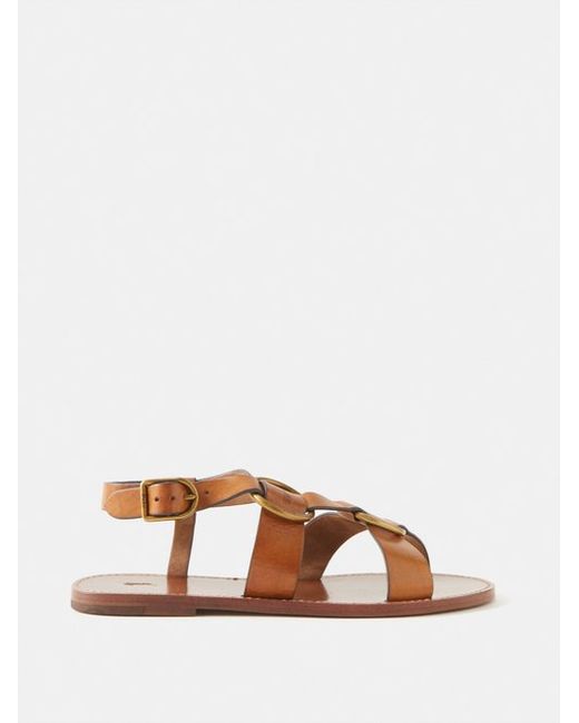 Polo Ralph Lauren Ring-embellished Leather Sandals
