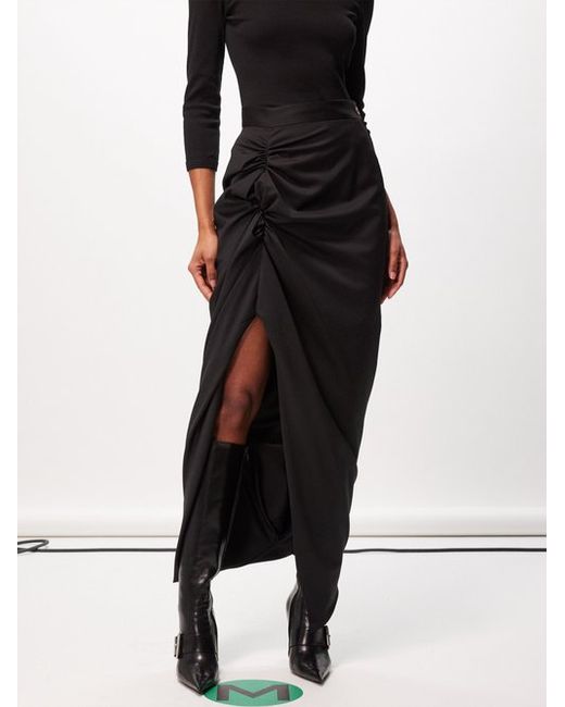 Vivienne Westwood Panther Draped Cady Maxi Skirt