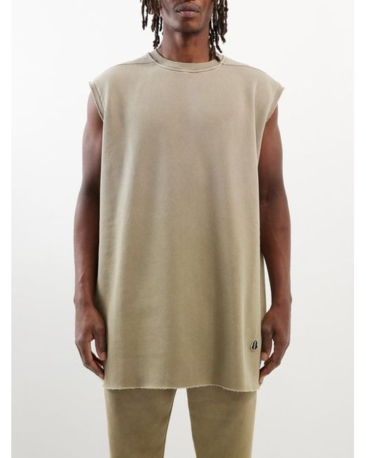 Moncler + Rick Owens Tarp Longline Cotton-blend Sleeveless Sweatshirt