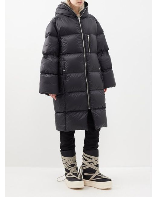 Moncler + Rick Owens Gimp Quilted Down Hooded Coat