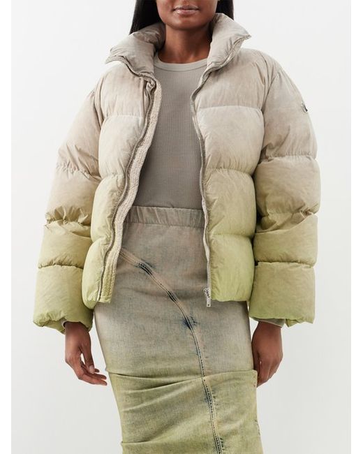 Moncler + Rick Owens Cyclopic Gradient Quilted Down Jacket