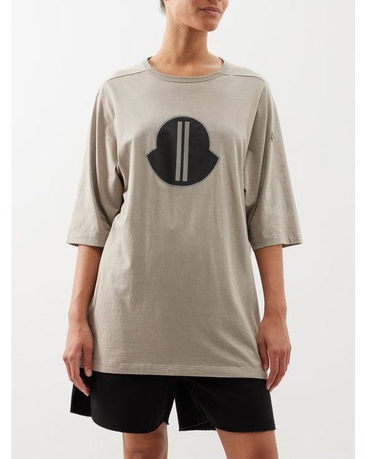 Moncler + Rick Owens Logo-print Cotton T-shirt