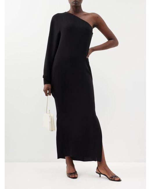 The Row Mono One-shoulder Silk Gown