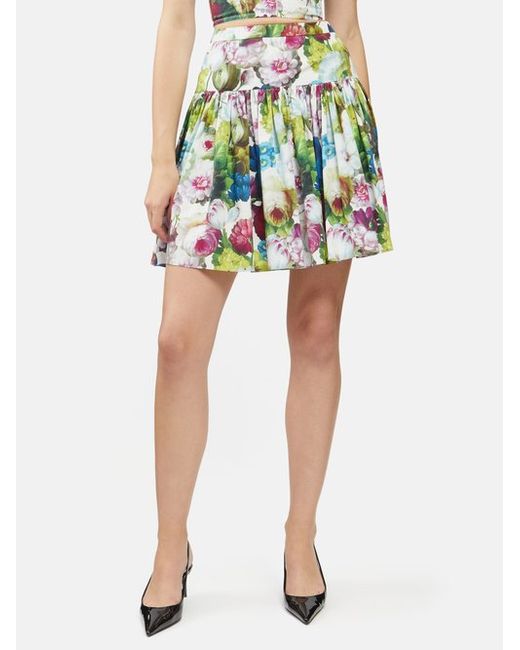 Dolce & Gabbana Floral-print Poplin Mini Skirt
