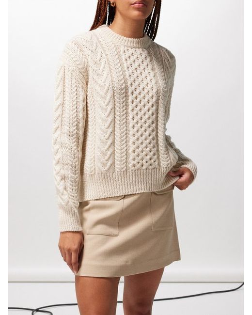 Daughter Aran Cable-knit Wool Sweater