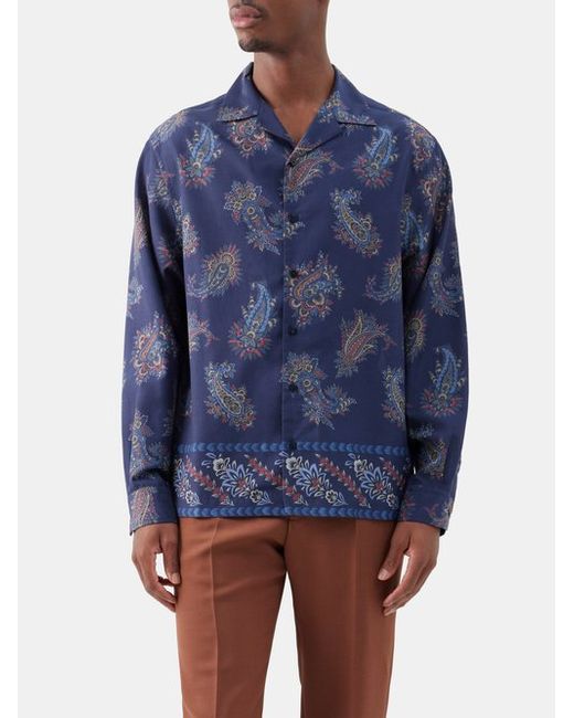 Etro Paisley-print Cotton-blend Shirt