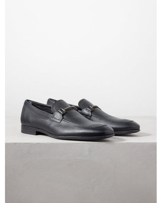 Tod's T-bar Grained-leather Loafers