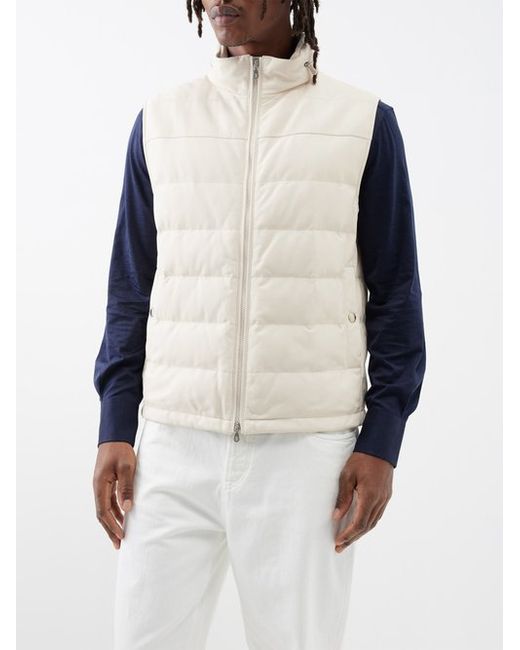 Brunello Cucinelli Zip-up Padded Leather Gilet