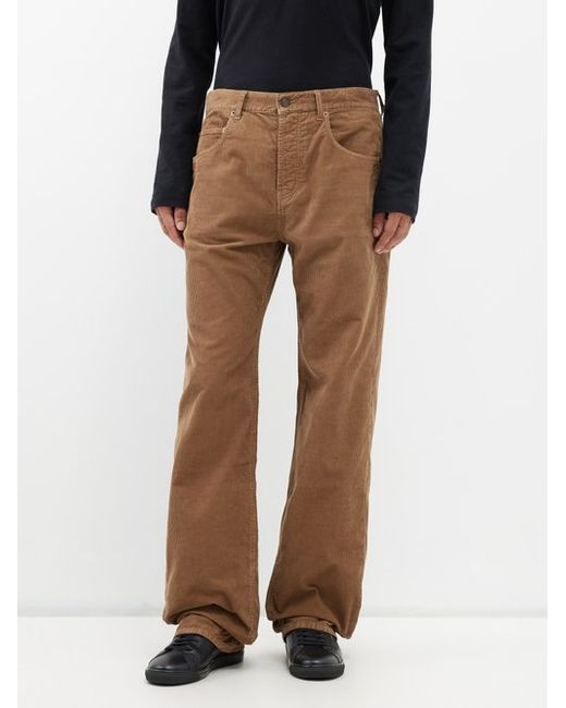 Saint Laurent Wide-leg Cotton-corduroy Trousers