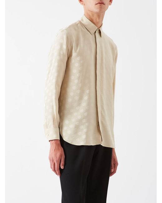 Saint Laurent Polka-dot Silk-satin Shirt