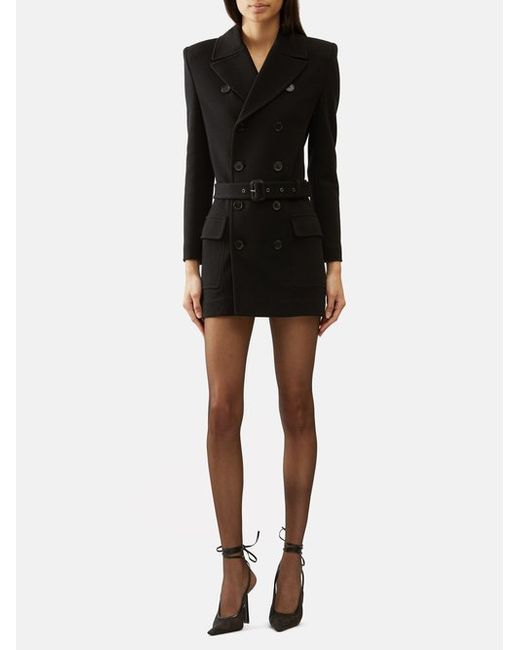 Saint Laurent Double-breasted Belted Wool-blend Jacket